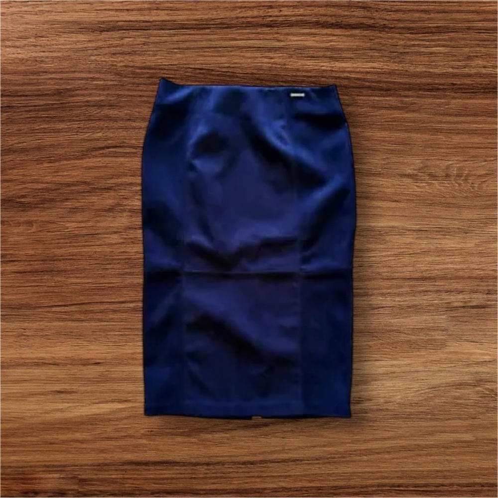 Marc New York Andrew Marc  Blue faux suede Skirt Size M  winter fall comfy